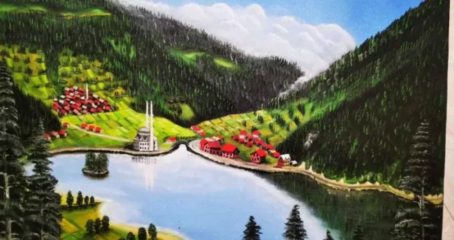 Uzungöl’de ilk kez resim sergisi düzenlendi