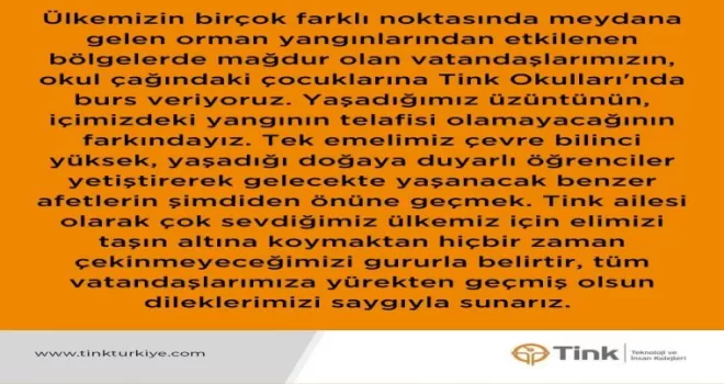 Yangın mağdurları için eğitim seferberliği
