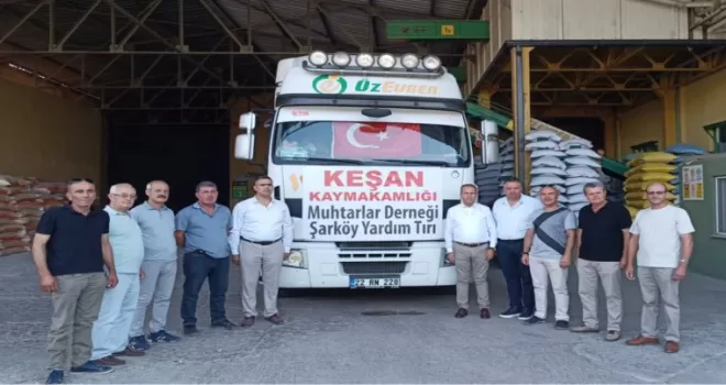 Yangın mağduru çiftçilere yem desteği