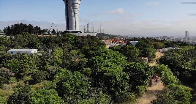 Yeni Çamlıca kulesinde yangın paniği

