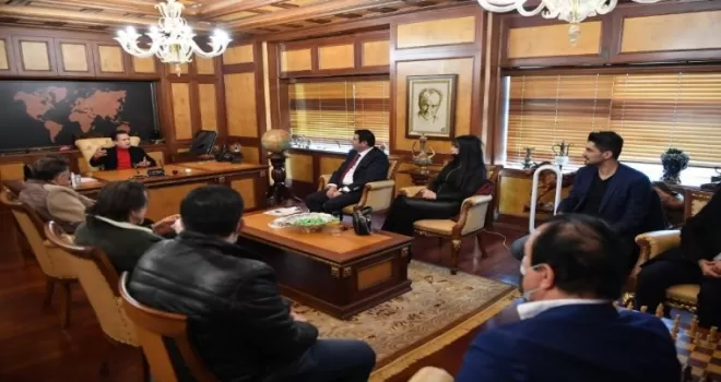 Yeşilçam yıldızlarından Başkan Yazıcı’ya ziyaret

