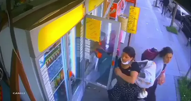 Yoğurt çalan kadınlar kamerada
