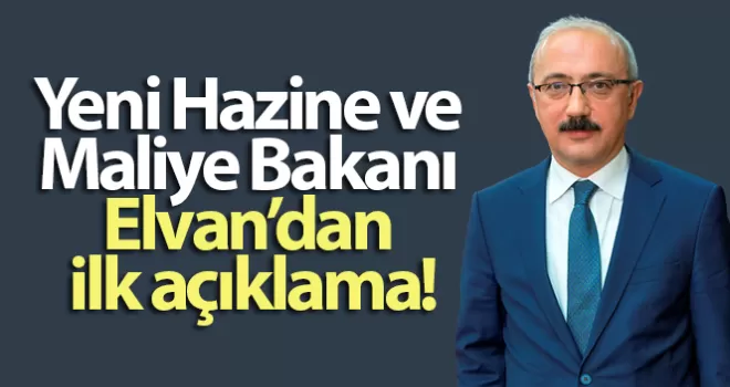 Hazine ve Maliye Bakanı Lütfi Elvan'dan açıklama 