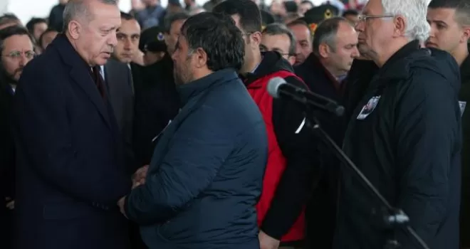 Cumhurbaşkanı Erdoğan, İdlib şehidinin cenazesine katıldı