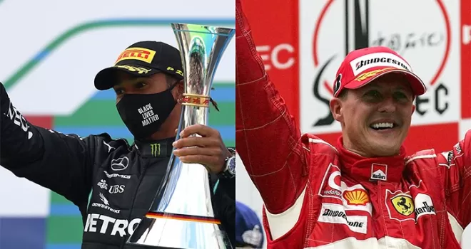 Lewis Hamilton, Schumaher’i geride bıraktı