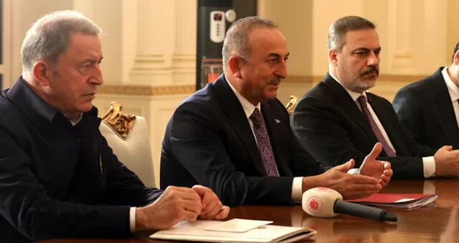Bakan Akar, Çavuşoğlu ve MİT Başkanı Fidan Azerbaycan’da