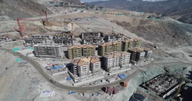 Yusufeli yeni ilçe merkezinde jeofizik etüt çalışmaları başladı

