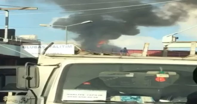 Zeytinburnu’nda güvercin kümesi alev alev yandı
