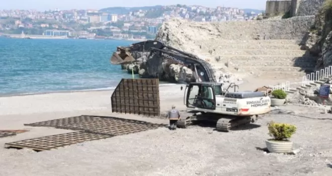 Zonguldak’ta Kızlar Plajı yaz sezonuna hazırlanıyor