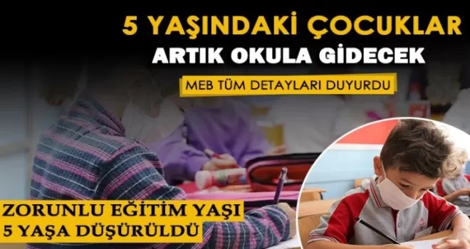 Zorunlu Eğitim Yaşı 5’e İndirildi!