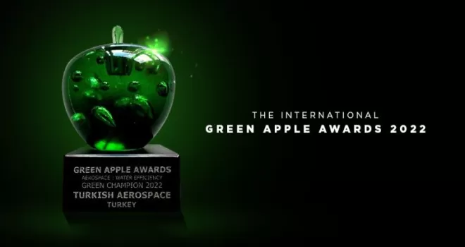 The Green Apple Awards 2022 ödülleri sahiplerini buldu: Türk Havacılık ve Uzay Sanayii Green Champion 2022 ödülünü kazandı
